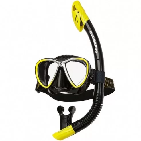Scubapro's Kit snorkeling SYNERGY TWIN BLACK Yellow